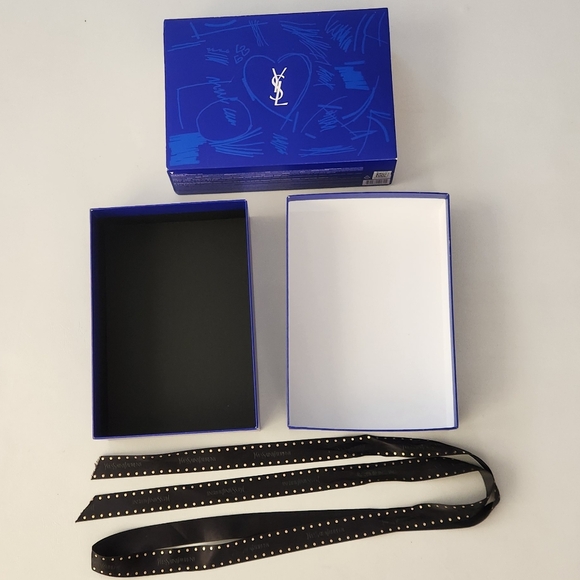 YSL Blue Graphic Gift Box with Black & Gold Ribbon - Picture 9 of 12